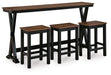 Wildenauer Counter Height Dining Table and 3 Barstools Set - Aumand's Furniture (North Walpole, NH) 