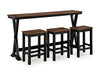 Wildenauer Counter Height Dining Table and 3 Barstools Set - Aumand's Furniture (North Walpole, NH) 