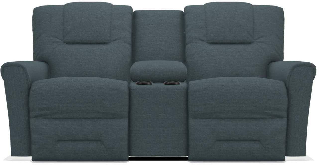 La-Z-Boy Easton Coastal Power Reclining Loveseat with Headrest And Console image