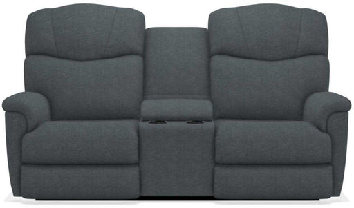 La-Z-Boy Lancer Navy Power Reclining Loveseat with Headrest and Console image