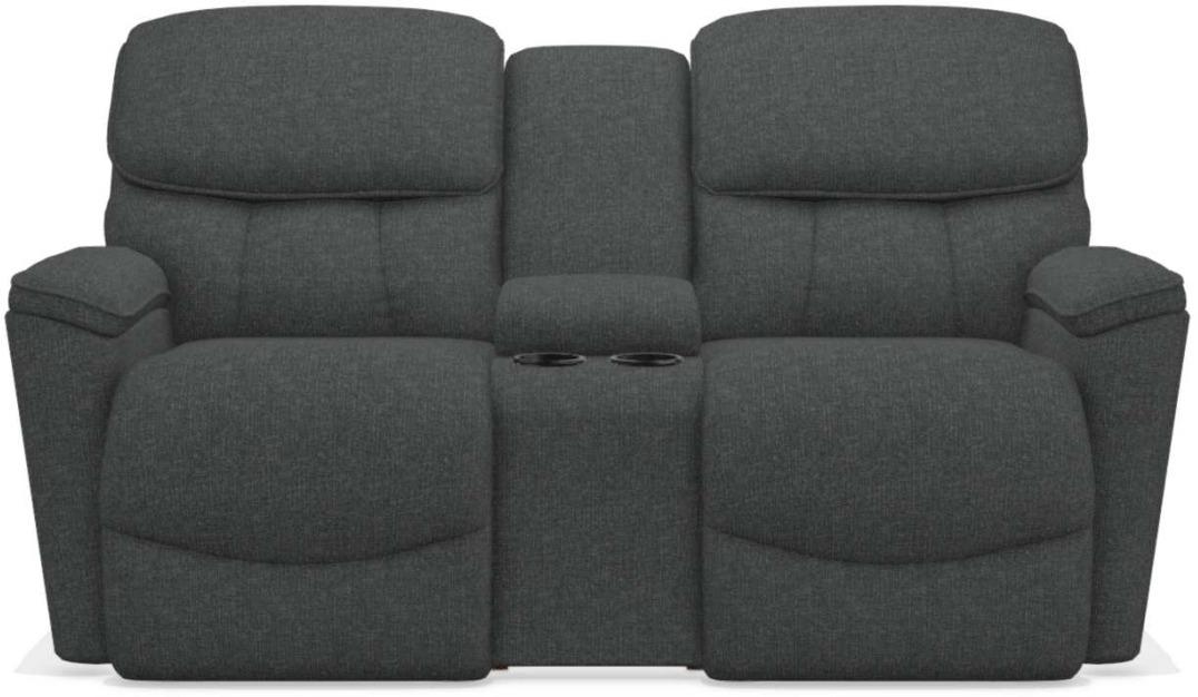 La-Z-Boy Kipling Slate La-Z-Time Power-Reclineï¿½ Reclining Loveseat With Power Headrest and Console
