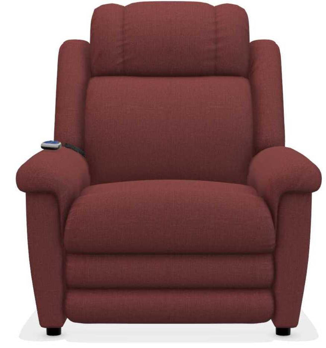 La-Z-Boy Clayton Merlot Gold Power Lift Recliner with Massage and Heat image