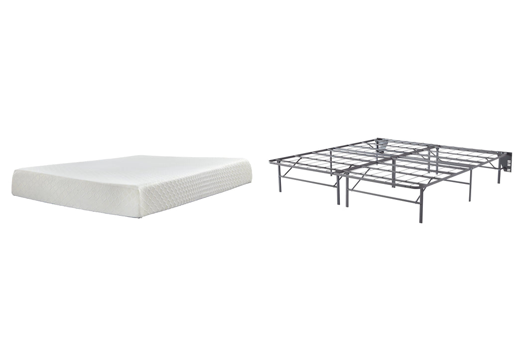 10 Inch Chime Memory Foam Mattress Set - Aumand's Furniture (North Walpole, NH) 