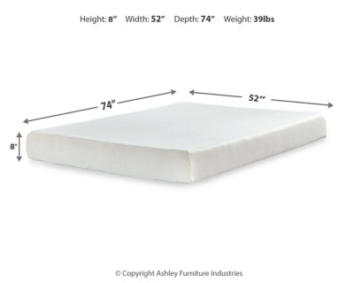 Chime 8 Inch Memory Foam Mattress in a Box - Aumand's Furniture (North Walpole, NH) 