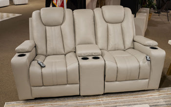 Elevate Edges Glider Reclining Loveseat with Console - Aumand's Furniture (North Walpole, NH) 