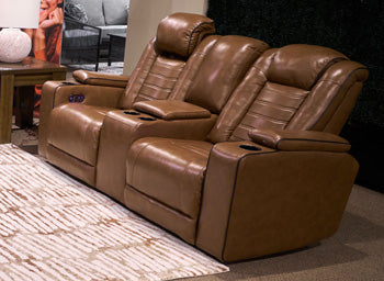 Gruaro Power Reclining Loveseat with Console - Aumand's Furniture (North Walpole, NH) 