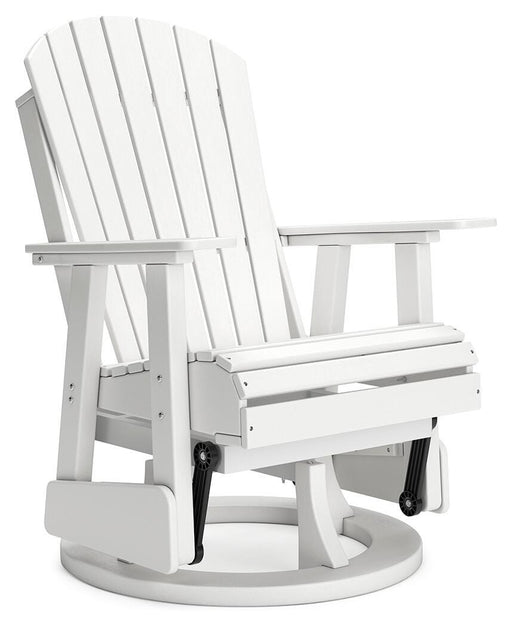 Hyland wave Outdoor Swivel Glider Chair - Aumand's Furniture (North Walpole, NH) 