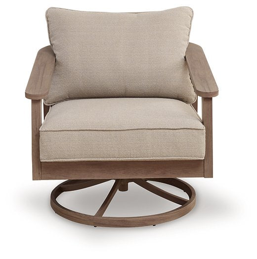 Harmony Headlands Outdoor Swivel Lounge with Cushion - Aumand's Furniture (North Walpole, NH) 