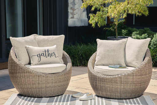Danson Swivel Lounge with Cushion (Set of 2) - Aumand's Furniture (North Walpole, NH) 