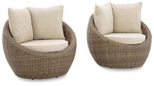 Danson Swivel Lounge with Cushion (Set of 2) - Aumand's Furniture (North Walpole, NH) 