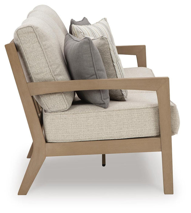 Hallow Creek Outdoor Sofa with Cushion - Aumand's Furniture (North Walpole, NH) 