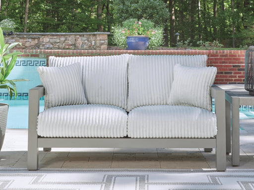 Hurley Park Outdoor Loveseat with Cushion - Aumand's Furniture (North Walpole, NH) 