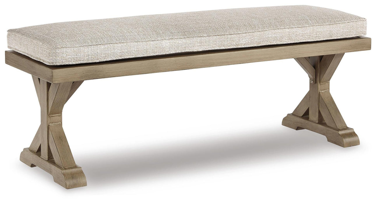 Beachcroft Outdoor Bench with Cushion - Aumand's Furniture (North Walpole, NH) 