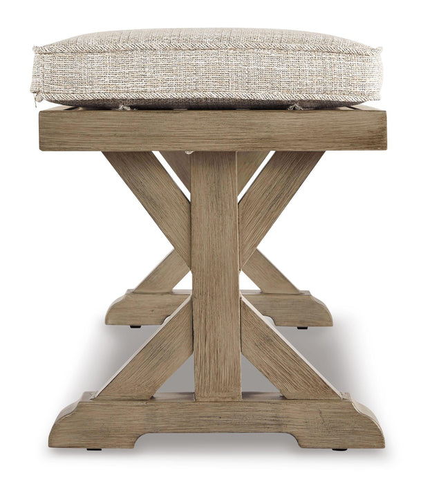 Beachcroft Outdoor Bench with Cushion - Aumand's Furniture (North Walpole, NH) 