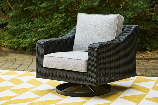 Beachcroft Outdoor Swivel Lounge with Cushion - Aumand's Furniture (North Walpole, NH) 