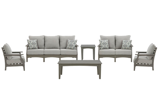 Visola Outdoor Sofa and Loveseat Set - Aumand's Furniture (North Walpole, NH) 