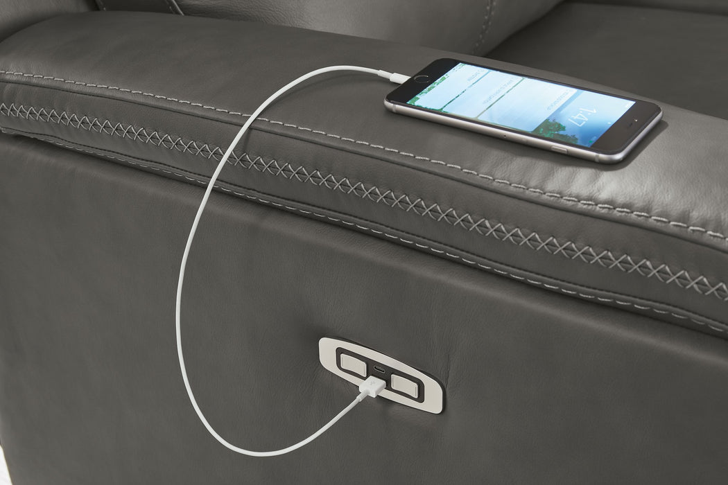 Bleckley Power Reclining Loveseat with Console - Aumand's Furniture (North Walpole, NH) 