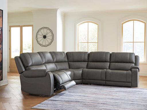 5Z - Pittson Power Reclining Sectional - Aumand's Furniture (North Walpole, NH) 