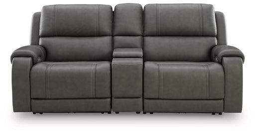 5Z - Pittson Power Reclining Sectional Loveseat with Console - Aumand's Furniture (North Walpole, NH) 