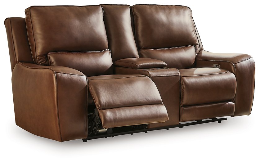 DeepWakes Power Reclining Loveseat with Console - Aumand's Furniture (North Walpole, NH) 