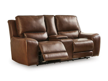 DeepWakes Power Reclining Loveseat with Console - Aumand's Furniture (North Walpole, NH) 