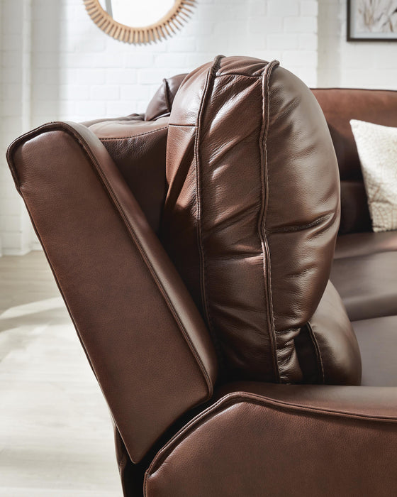 DeepWakes Reclining Sectional with Storage Console - Aumand's Furniture (North Walpole, NH) 