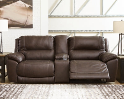 Dunleith Power Reclining Loveseat with Console - Aumand's Furniture (North Walpole, NH) 