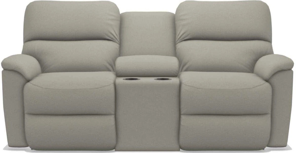 La-Z-Boy Brooks Mushroom Power Reclining Loveseat With Headrest & Console