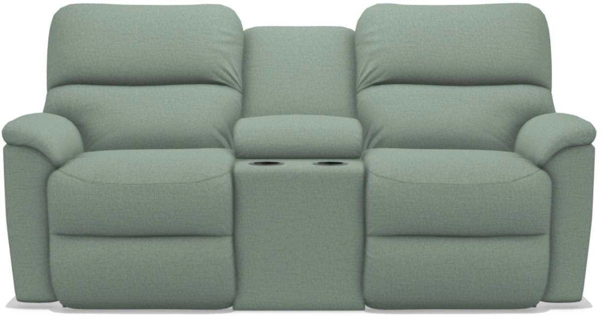 La-Z-Boy Brooks Teal Power Reclining Loveseat With Headrest & Console