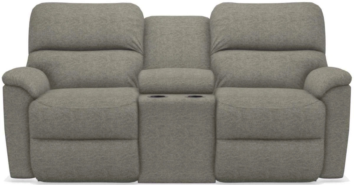 La-Z-Boy Brooks Slate Power Reclining Loveseat With Headrest & Console